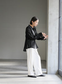 カットレースジャガードシャツ