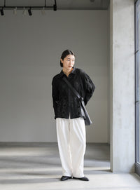 カットレースジャガードシャツ