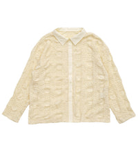 カットレースジャガードシャツ