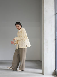 カットレースジャガードシャツ