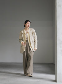 カットレースジャガードシャツ