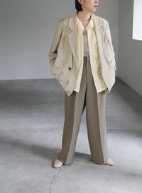 カットレースジャガードシャツ