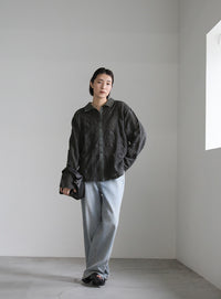 カットレースジャガードシャツ