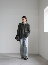 カットレースジャガードシャツ