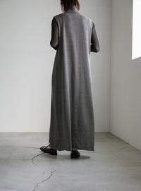 コットンニットベストワンピース