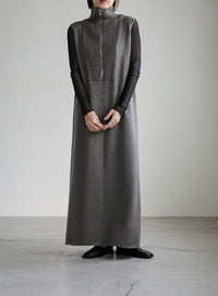 コットンニットベストワンピース