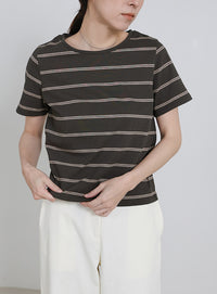 ボーダーシンプルTシャツ