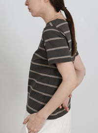 ボーダーシンプルTシャツ