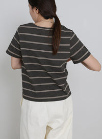 ボーダーシンプルTシャツ