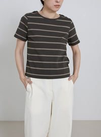 ボーダーシンプルTシャツ