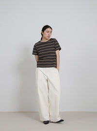 ボーダーシンプルTシャツ