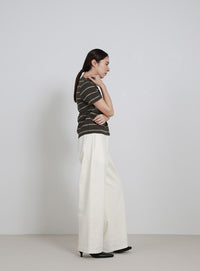 ボーダーシンプルTシャツ