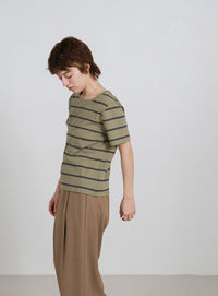 ボーダーシンプルTシャツ