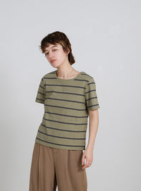 ボーダーシンプルTシャツ