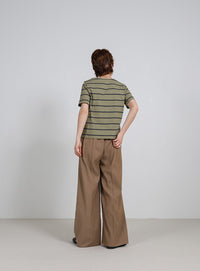 ボーダーシンプルTシャツ