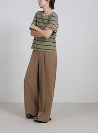 ボーダーシンプルTシャツ