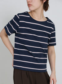 ボーダーシンプルTシャツ