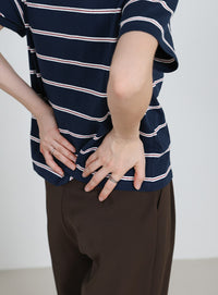 ボーダーシンプルTシャツ