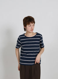ボーダーシンプルTシャツ