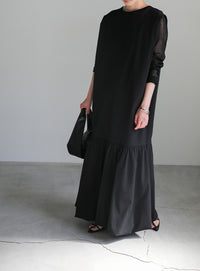 ボックスシルエットバルーンワンピース