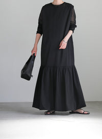 ボックスシルエットバルーンワンピース