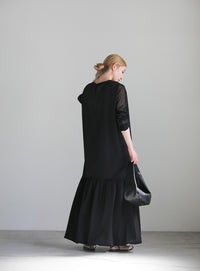 ボックスシルエットバルーンワンピース