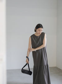 ボックスシルエットバルーンワンピース