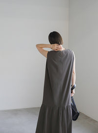 ボックスシルエットバルーンワンピース