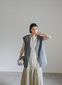 ボックスシルエットバルーンワンピース