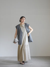 ボックスシルエットバルーンワンピース