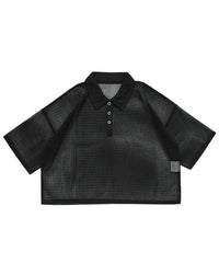 メッシュカットポロトップス【SALE】