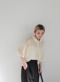 メッシュカットポロトップス【SALE】