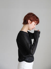 シアーランダムリブニット