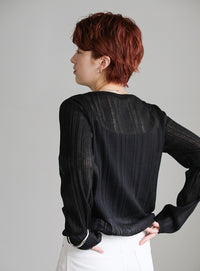 シアーランダムリブニット