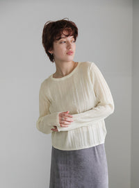 シアーランダムリブニット