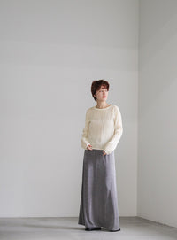 シアーランダムリブニット