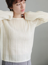 シアーランダムリブニット