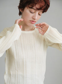 シアーランダムリブニット