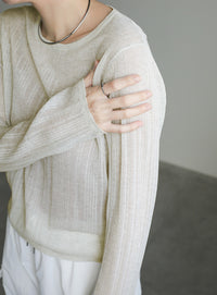 シアーランダムリブニット