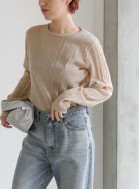 シアーランダムリブニット