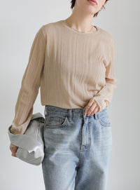 シアーランダムリブニット