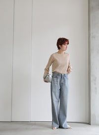 シアーランダムリブニット