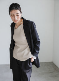 ネックデザインテレコトップス【SALE】