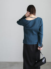 ネックデザインテレコトップス【SALE】