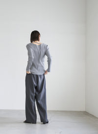 ネックデザインテレコトップス【SALE】