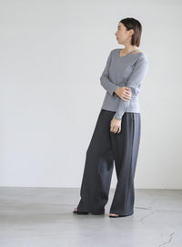 ネックデザインテレコトップス【SALE】