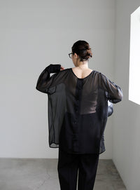 2WAYシフォンブラウス