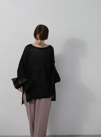 シアーボートネックルーズニット【official限定】