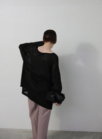 シアーボートネックルーズニット【official限定】