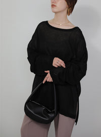 シアーボートネックルーズニット【official限定】